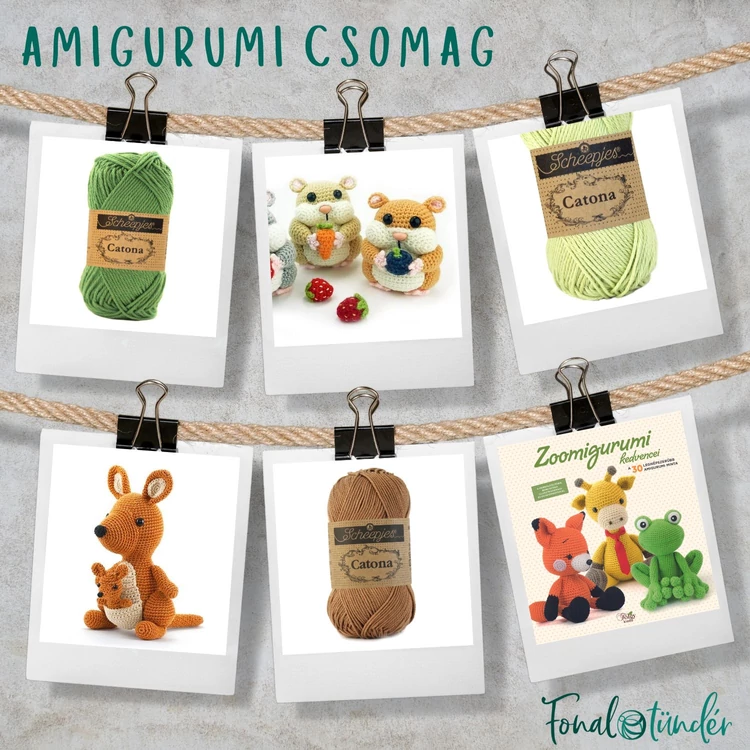 Zoomigurumi -  amigurumi könyv + fonal + eszköz csomag - amigurumi book and tool set - 02