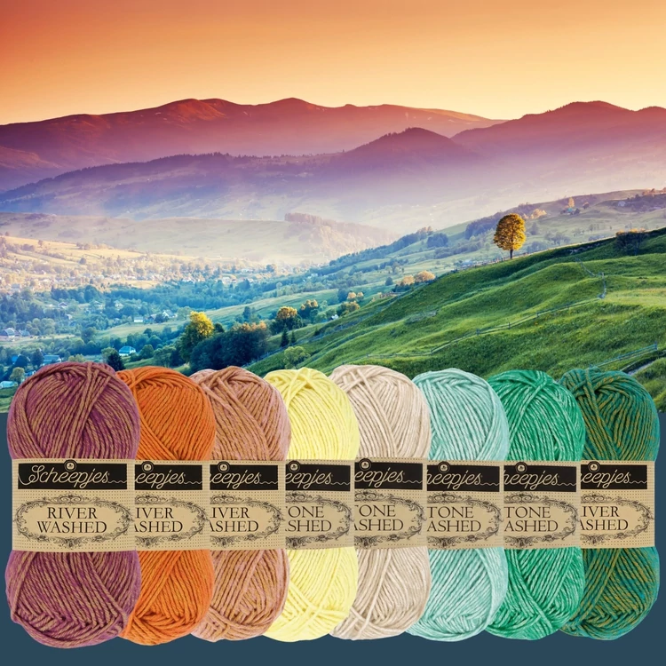 Stone Washed Temperature Blanket- Yarn Pack - Hőmérséklet Takaró Fonalcsomag