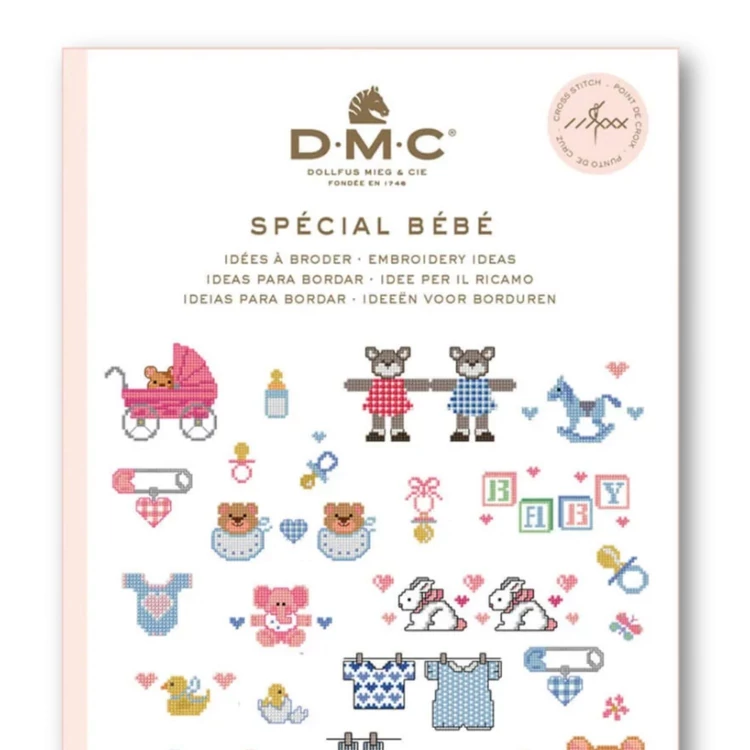 DMC Mini Booklet - cross stitch pattern book - Babies - keresztszemes mintatár