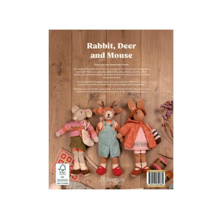 Scheepjes Rabbit, Deer and Mouse - 17 crochet / knitting patterns