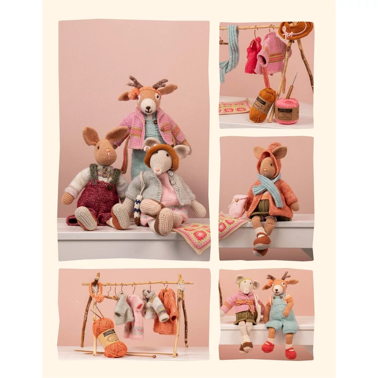 Scheepjes Rabbit, Deer and Mouse - 17 crochet / knitting patterns