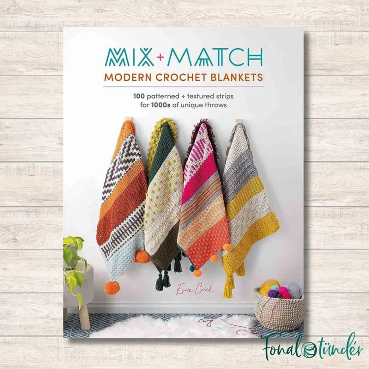 Mix & Match - Modern crochet blankets - Esme Crick - crochet book - horgolós könyv