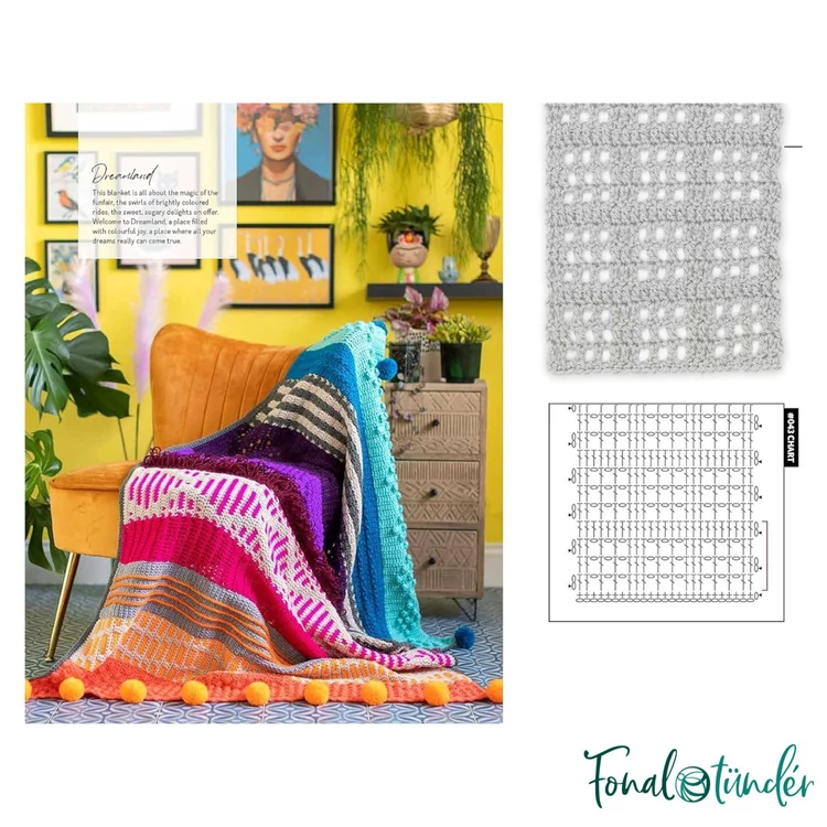 Mix & Match - Modern crochet blankets - Esme Crick - crochet book - horgolós könyv - 05