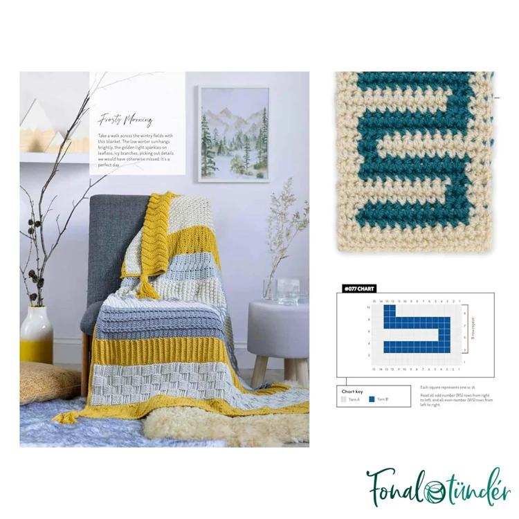 Mix & Match - Modern crochet blankets - Esme Crick - crochet book - horgolós könyv - 10