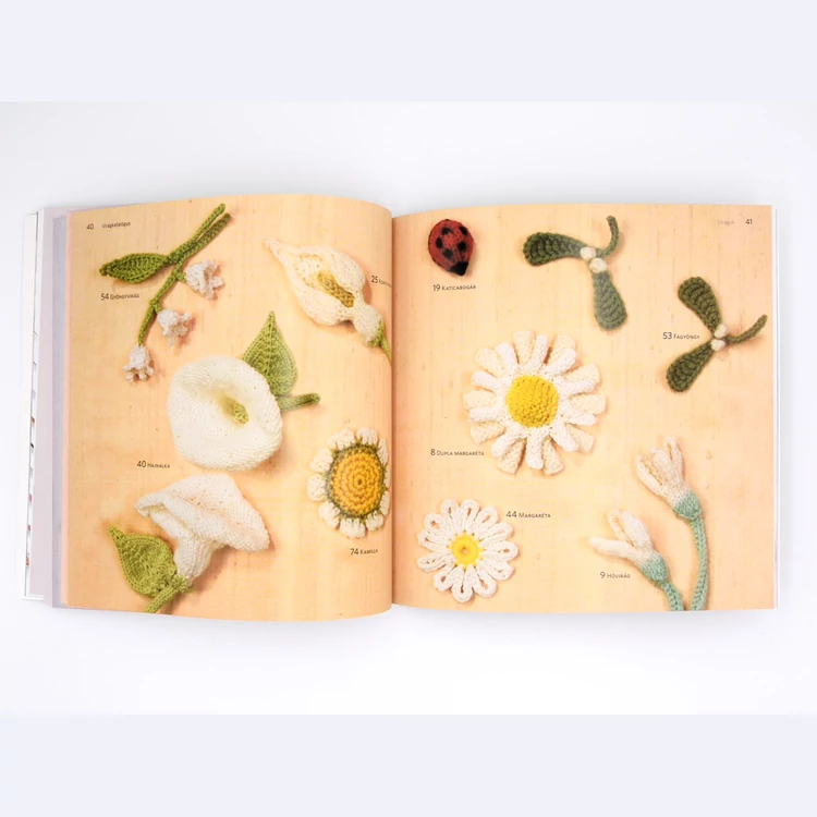 100 kötött és horgolt virág - kötés és horgolás minta könyv