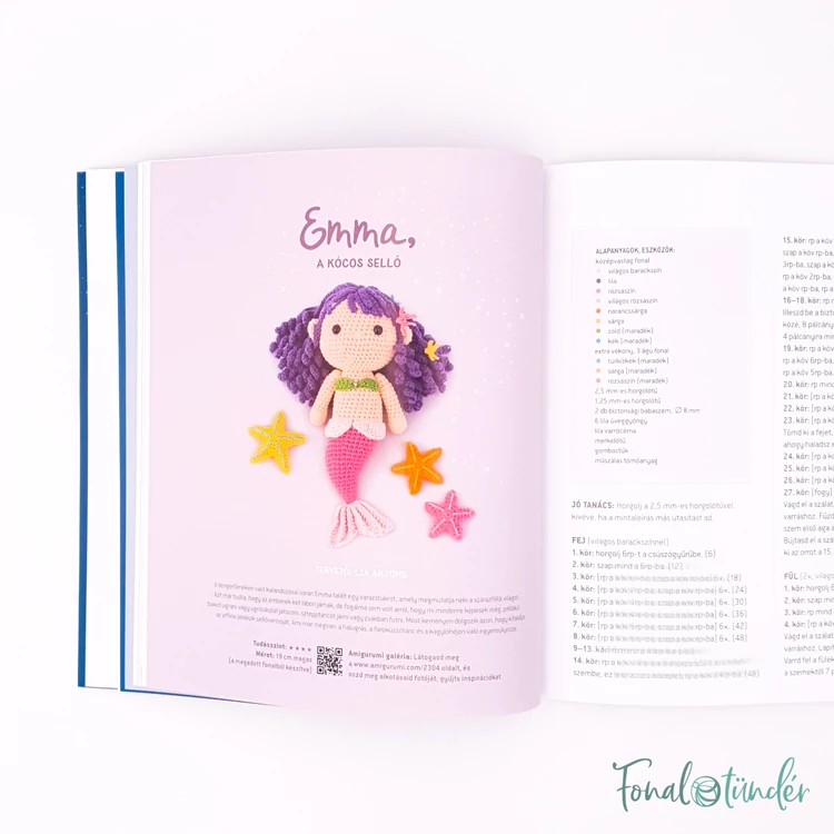 Amigurumi Varázslények - amigurumi figura horgolós könyv - kép 7