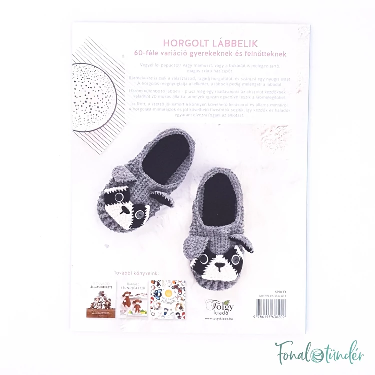 Horgolt Lábbelik - állatos mamuszok, papucsok és házicipők - horgolós könyv - 4