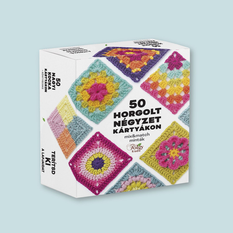 50 horgolt négyzet kártyákon - könyv