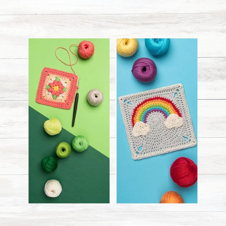 100 Modern horgolt négyzet - könyv sok mintával, magyarázattal