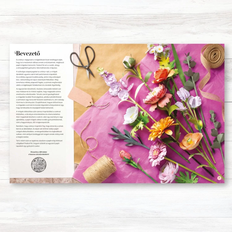 Papírvirágok - könyvből virágcsokor - Prudence Rogers