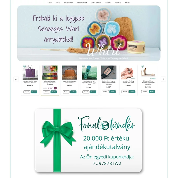 Tündér-kártya - Ajándék utalvány - 20.000 Ft értékben