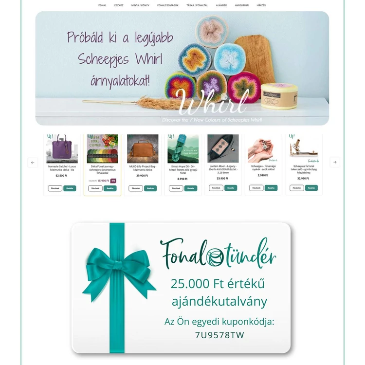 Tündér-kártya - Ajándék utalvány - 25.000 Ft értékben