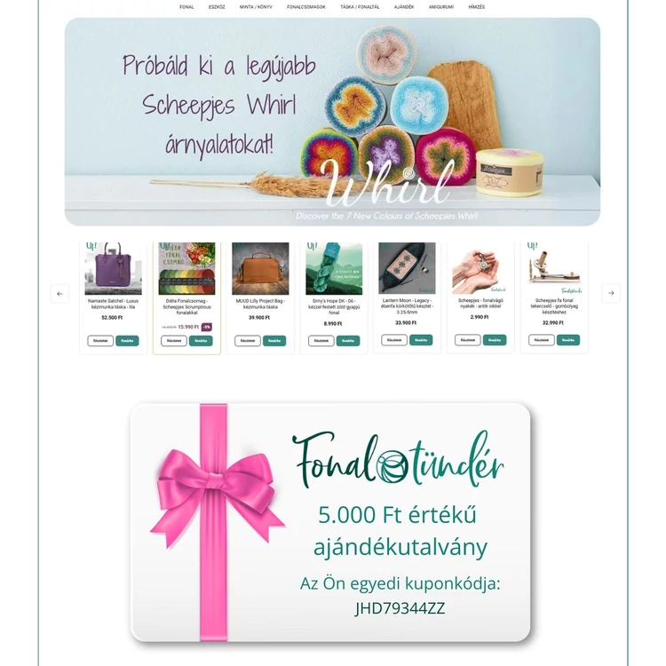 Tündér-kártya - Ajándék utalvány - 10.000 Ft értékben