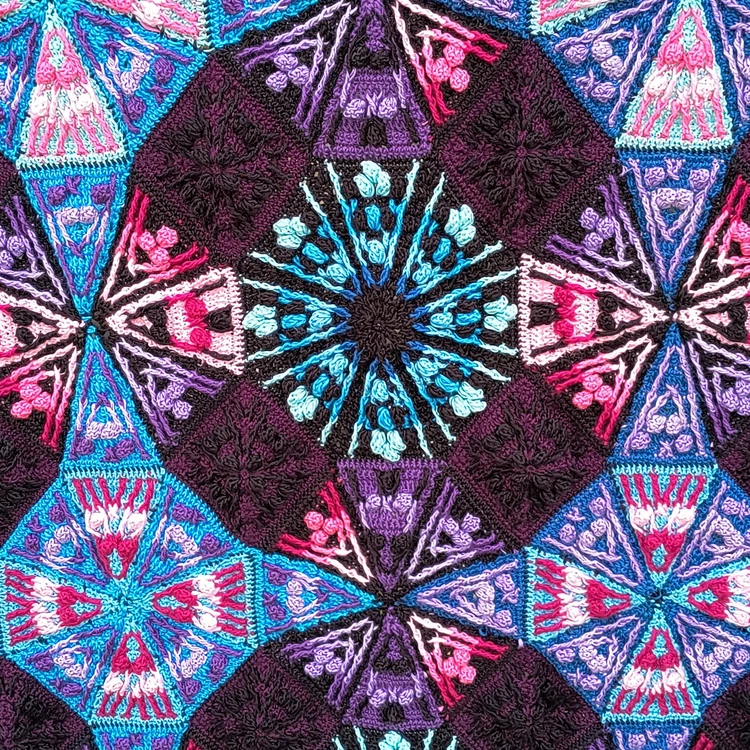 Durable Comfy Kaleidoscope Blanket- Yarn Pack - Takaró Fonalcsomag