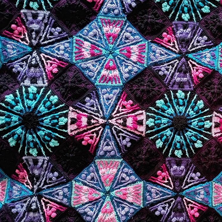 Durable Comfy Kaleidoscope Blanket- Yarn Pack - Takaró Fonalcsomag
